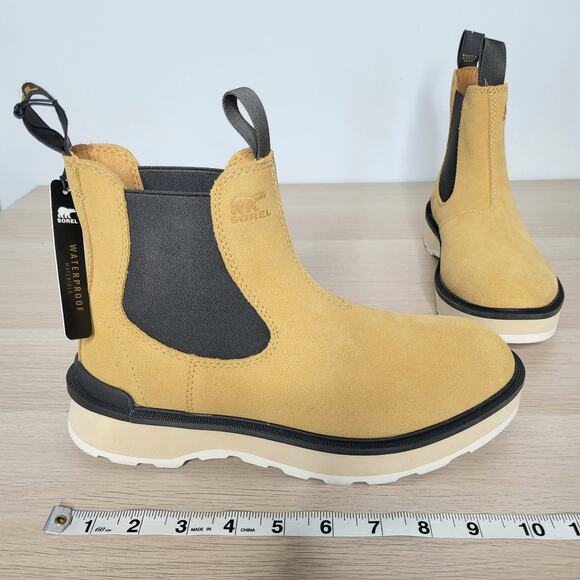 Sorel Hi-Line Chelsea Waterproof Suede Lightweight Boots Tan NWT Booties 8.5 - Picture 12 of 13